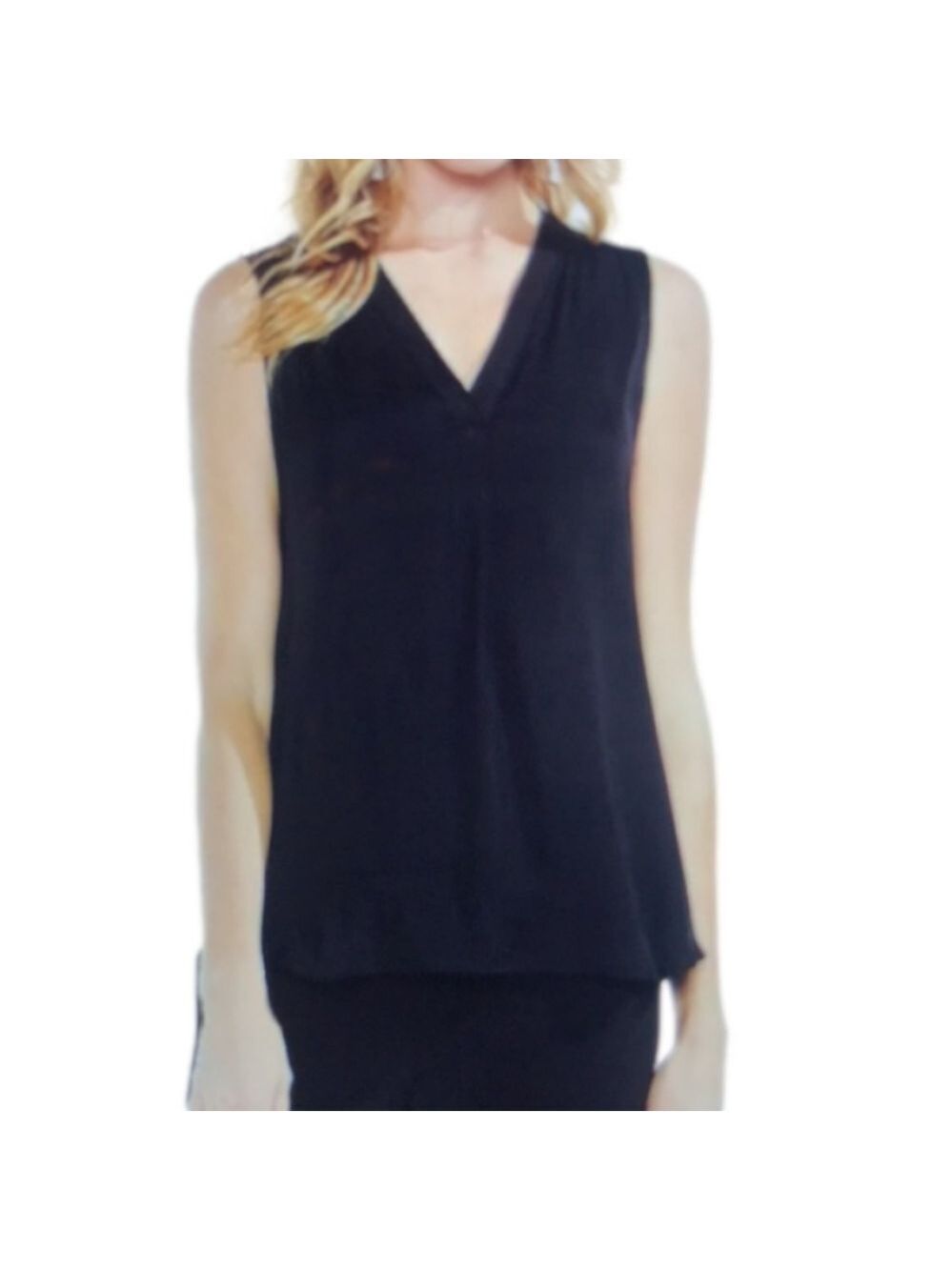 NWT Vince Camuto Pleat Sleeveless Rumple Blouse Size XS